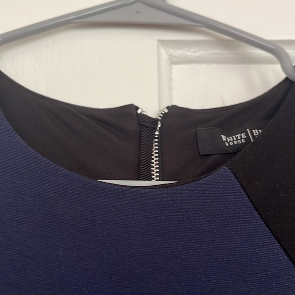 White House Black Market Navy, Gray & Black Dress - Picture 3 of 10